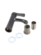 УЦЕНКА Смеситель для раковины ZEIN Z3691, однорычажный, высота излива 9 см, графит - Фото 10