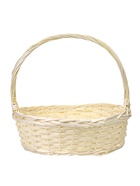 УЦЕНКА Набор 3 шт. корзин плетеных 47×39×14 40×32×15 33×25×13 см, ПЛЕТ ручка h=26/23/20 см белый 99048 10987429