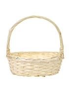 УЦЕНКА Набор 3 шт. корзин плетеных 47×39×14 40×32×15 33×25×13 см, ПЛЕТ ручка h=26/23/20 см белый 99048 10987429