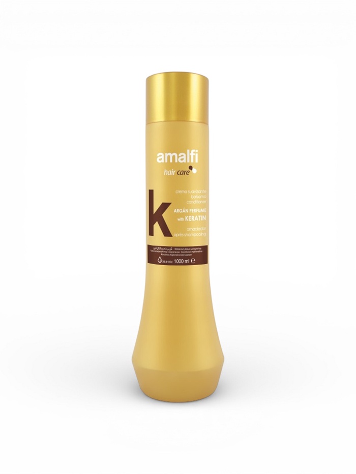 Кондиционер для волос AMALFI Keratin Argan с кератином и аргановым маслом для вьющихся волос, 750 мл - Фото 1