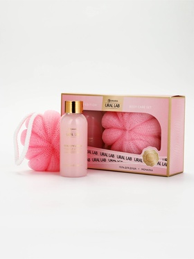 Подарочный набор: гель для душа 100 мл м мочалка ракушка, URAL LAB