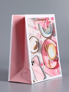 Пакет подарочный ламинированный, «Идеальный завтрак», розовый, 18×22.3×10 см - фото 68978638