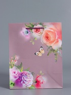 Пакет подарочный ламинированный, «Танец бабочки», пурпурный, 18×22.3×10 см - фото 68978642