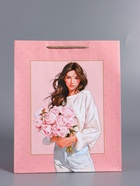 Пакет подарочный ламинированный «Каждое мгновенье-счастье», розовый, 26×12×32 см - фото 68978654