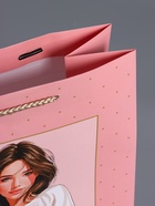 Пакет подарочный ламинированный «Каждое мгновенье-счастье», розовый, 26×12×32 см - фото 68978657