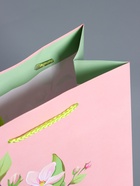 Пакет подарочный ламинированный «Нежный комплимент», розовый, 18×22.3×10 см - фото 68978669