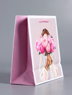 Пакет подарочный ламинированный «Момент для себя», пыльная роза, 18×22.3×10 см - фото 68978710