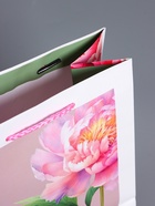 Пакет подарочный ламинированный «Букет пионов», розовый, 18×22.3×10 см - фото 68978723