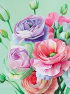 Пакет подарочный ламинированный «Весенний букет», мятный, 18×22.3×10 см - фото 68978739