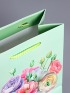 Пакет подарочный ламинированный «Весенний букет», мятный, 18×22.3×10 см - фото 68978741