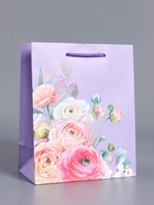 Пакет подарочный ламинированный «Нежность без слов», сиреневый, 18×22.3×10 см - фото 68978743