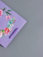 Пакет подарочный ламинированный «Цветочная симфония», сиреневый, 18×22.3×10 см - фото 68978754