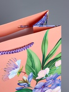 Пакет подарочный ламинированный «Цветы эмоций», персиковый, 18×22.3×10 см - фото 68978759