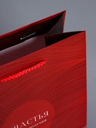 Пакет подарочный ламинированный «С уважением!», красный, 18×22.3×10 см - фото 68978783