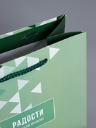 Пакет подарочный ламинированный «Радости и позитива», зелёный, 18×22.3×10 см - фото 68978789