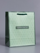 Пакет подарочный ламинированный «Минимализм в деталях», трявяной, 18×22.3×10 см - фото 68978791