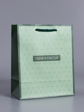 Пакет подарочный ламинированный «Минимализм в деталях», трявяной, 18×22.3×10 см