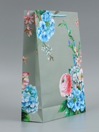 Пакет подарочный ламинированный «Полевые цветы», персиковый с розовым, МИКС, 33×42.5×10 см - Фото 12