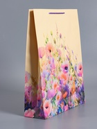 Пакет подарочный ламинированный «Полевые цветы», персиковый с розовым, 33×42.5×10 см - фото 68978818