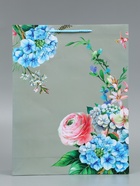 Пакет подарочный ламинированный «Полевые цветы», персиковый с розовым, МИКС, 33×42.5×10 см - Фото 10