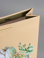 Пакет подарочный ламинированный «Стрекоза», пудровый, 33×42.5×10 см - фото 68978825