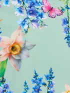 Пакет подарочный ламинированный «Цветочная радость», бирюзовый с голубым, 33×42.5×10 см - фото 68978829