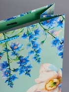 Пакет подарочный ламинированный «Цветочная радость», бирюзовый с голубым, 33×42.5×10 см - фото 68978831