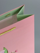 Пакет подарочный ламинированный «Нежный комплимент», розово - травяной, 26×12×32 см - фото 68978837