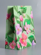 Пакет подарочный ламинированный «Весеннее признание», зелёный, 26×12×32 см - фото 68978848