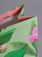 Пакет подарочный ламинированный «Весеннее признание», зелёный, 26×12×32 см - фото 68978849