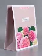 Пакет подарочный ламинированный «От всей души», пыльная роза, 26×12×32 см - фото 68978860