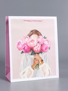 Пакет подарочный ламинированный «Момент для себя», розовый, 26×12×32 см - фото 68978863