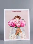 Пакет подарочный ламинированный «Момент для себя», розовый, 26×12×32 см - фото 68978864