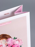 Пакет подарочный ламинированный «Момент для себя», розовый, 26×12×32 см - фото 68978867