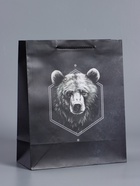 Пакет подарочный ламинированный «Мужской выбор», чёрный, 26×12×32 см - фото 68978887