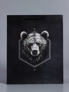 Пакет подарочный ламинированный «Мужской выбор», чёрный, 26×12×32 см - фото 68978888