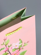 Пакет подарочный ламинированый «Нежный комплимент», нежно розовый, 11.5×14.5×6.5 см - фото 68978897