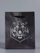 Пакет подарочный ламинированый «Сила характера», чёрный, 11.5×14.5×6.5 см - фото 68978912