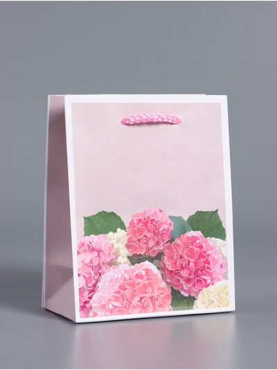 Пакет подарочный ламинированный «От всей души», пыльная роза, 11.5×14.5×6.5 см