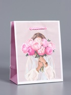 Пакет подарочный ламинированый «Момент для себя», розовый, 11.5×14.5×6.5 см - фото 68978929