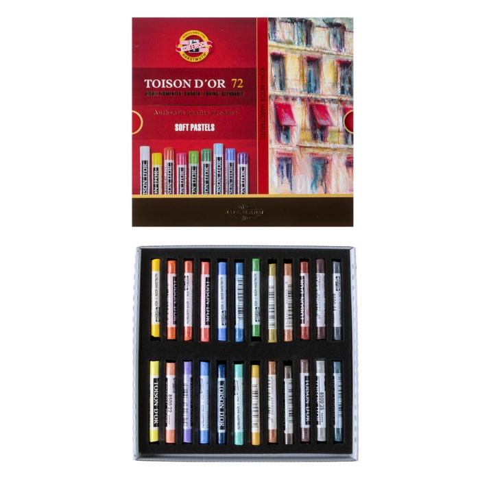 УЦЕНКА Пастель сухая Soft K-I-N 8517 TOISON D`OR 72цв карт/уп - Фото 1