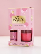 Подарочный набор: гель для душа шампанское 250 мл и свеча, аромат роза, Чистое Счастье  (артикул 10898708)  большой выбор товаров оптом и в розницу по низким ценам с доставкой