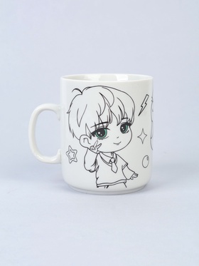 Кружка керамическая под роспись акрилом «Милые друзья», без краски