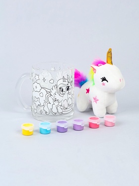 Кружка для росписи с игрушкой «Пони», краска в наборе