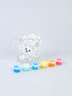 Кружка для росписи «Африка», краска в наборе