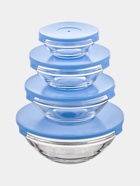УЦЕНКА Набор салатников с крышками«Классика», 4 шт.: 130/200/350/500/900 мл, голубой - Фото 2