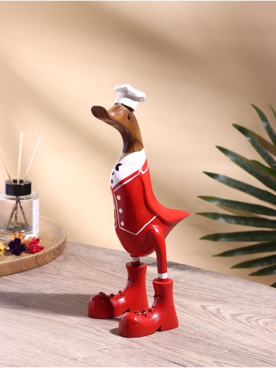 УЦЕНКА Сувенир «Утка-поварёнок», 27 см, дерево