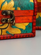 УЦЕНКА Шкатулка дерево сундучок (набор 3 шт.) «Искусство» 19.5×14.5×12 см,15×10.5×9 см,10×6×7 см 10987711