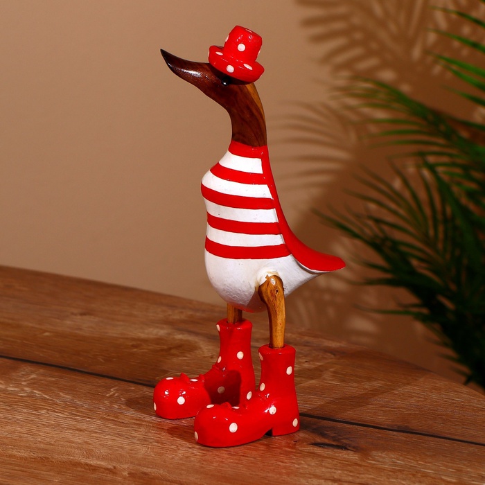 УЦЕНКА Сувенир «Утка в красном», 27 см, дерево - Фото 1