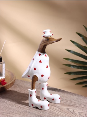 {{photo.Alt || photo.Description || 'УЦЕНКА Сувенир «Утка в сердечках» дерево 27 см'}}